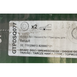 2x DISQUE DE FREIN GTPDSQ064 pour RENAULT LAGUNA OE: 569108 pour OPEL — photo 2