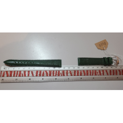 CORNELIUS KAUFMANN Bracelet de montre vert cuir cousu main 16 mm (P039)