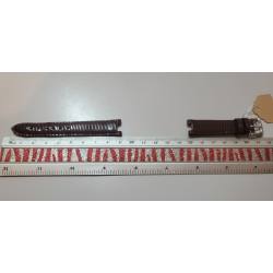KAUFMANN Bracelet de montre bordeaux cuir fait main Eidechse 14 mm (P028)