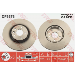 Disque de frein TRW DF6676S VOLVO V50 2.0 D