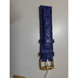 KAUFMANN Bracelet de montre bleu pacifique cuir fait main Strauss 15 mm (P029) — photo 2
