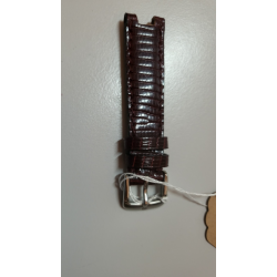 KAUFMANN Bracelet de montre bordeaux cuir fait main Eidechse 14 mm (P028) — photo 2