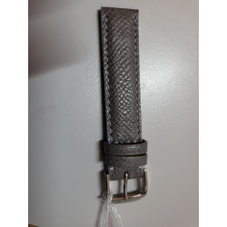 KAUFMANN Bracelet de montre gris cuir fait main Sellier 15 mm (P033) — photo 2