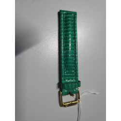 KAUFMANN Bracelet de montre vert brillant cuir fait main 14 mm (P024) — photo 2