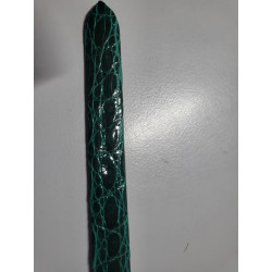 KAUFMANN Bracelet de montre vert brillant cuir fait main Krokodil 13 mm (P023) — photo 2
