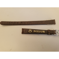 MILUS Bracelet de montre marron cuir 10 mm (P055)
