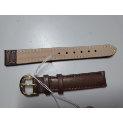 HITECH Bracelet de montre cuir vachette marron 14 mm (P113)