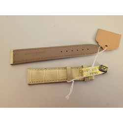 JEAN CLAUDE PERRIN Bracelet de montre cuir jaune pâle 16 mm (P087)