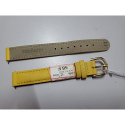 Bracelet de montre cuir vachette jaune 12 mm (P100)