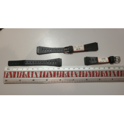 Lot de 2 Bracelets de montre silicone noir 14 mm (P123)