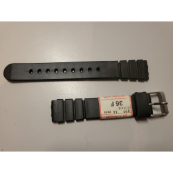 Bracelet de montre silicone noir 14 mm (P126)
