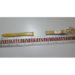 Bracelet de montre cuir vachette jaune 12 mm (P099) — photo 2