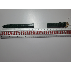 Bracelet de montre cuir veau vert façon croco 14 mm (P109) — photo 2