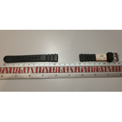 Bracelet de montre silicone noir 14 mm (P126) — photo 2