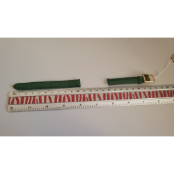 Bracelet de montre cuir vachette vert façon lézard 12 mm (P108) — photo 2