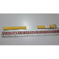 Bracelet de montre cuir vachette jaune 12 mm (P100) — photo 2