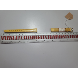 Bracelet de montre cuir vachette jaune 12 mm (P101) — photo 2