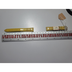 Bracelet de montre cuir vachette jaune 14 mm (P114) — photo 2