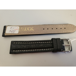 KAUFMANN MAUCK Bracelet de montre cuir fait main noir 17 mm (P079) — photo 2
