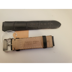 TECHNO MARINE Bracelet de montre cuir fait main noir Alligator 17 mm (P085) — photo 2