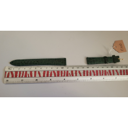 Bracelet de montre cuir veau vert façon croco 14 mm (P106) — photo 2