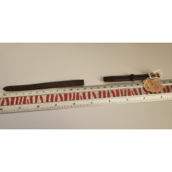 Bracelet de montre cuir marron lézard véritable 10 mm (P090) — photo 2