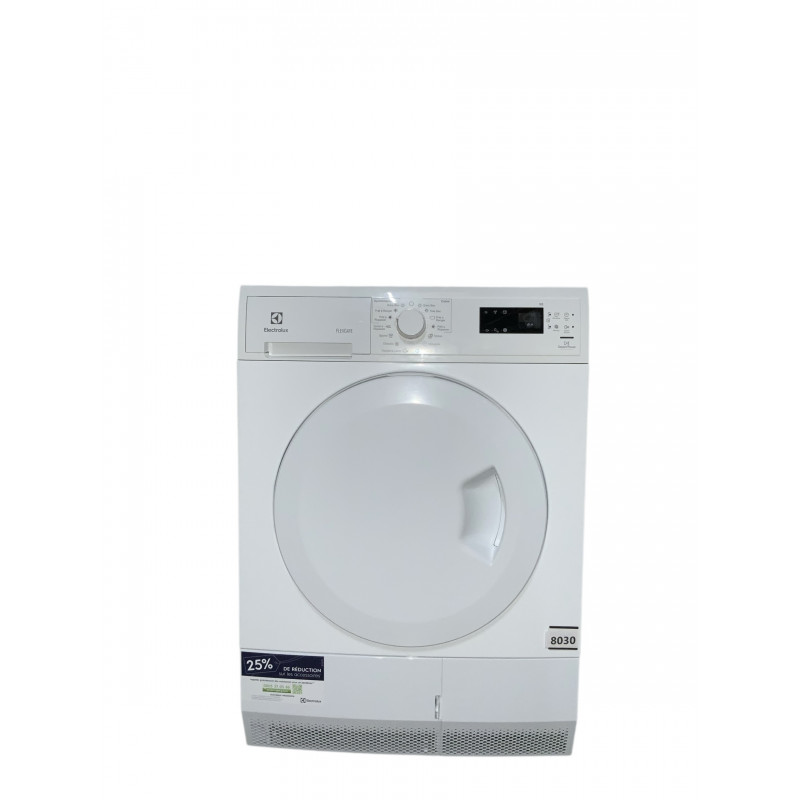 Sèche linge pompe à chaleur ELECTROLUX EW7H4802SC 8 KG BLANC