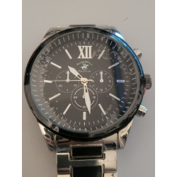 BEVERLY HILLS POLO CLUB Montre bracelet acier bicolore clip cadran noir (12) — photo 2