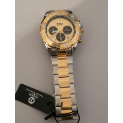 BIDEN Montre acier bicolore clip cadran noir doré water resistant 3 ATM (11) — photo 2