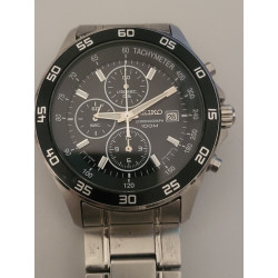 SEIKO Montre bracelet acier clip cadran noir water resistant 1 ATM (14) — photo 2