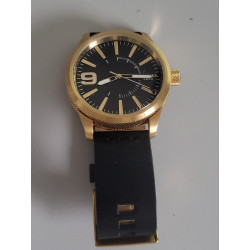 DIESEL Montre bracelet cuir noir cadran noir water resistant 5 ATM (47)