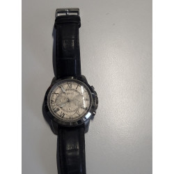 FOSSIL Montre FS4766 bracelet cuir noir cadran gris water resistant 5 ATM (46)