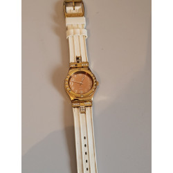 SWATCH IRONY Montre femme bracelet silicone cadran doré water resistant (27)