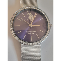 US POLO ASSN Montre bracelet acier clip cadran bleu water resistant 3 ATM (24)