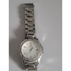 LORENZ Montre femme bracelet acier clip cadran blanc water resistant 10 ATM (20)