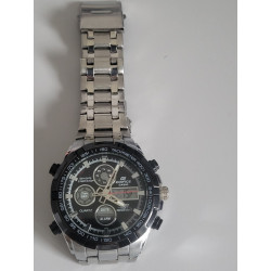 CASIO Montre bracelet acier clip cadran noir water resistant 10 ATM (21)