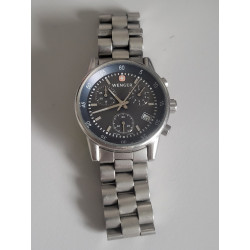 WENGER Montre bracelet acier clip cadran noir water resistant (19)