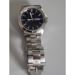 CITIZEN Montre quartz bracelet acier clip cadran bleu water resistant 5 ATM (18)