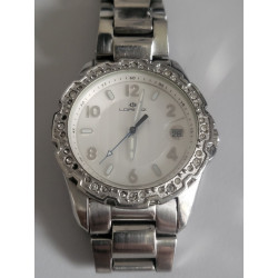 LORENZ Montre femme bracelet acier clip cadran blanc water resistant 10 ATM (20) — photo 2