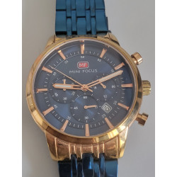 MINI FOCUS Montre bracelet acier bleu cadran bleu water resistant 3 ATM (39) — photo 2