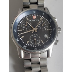 WENGER Montre bracelet acier clip cadran noir water resistant (19) — photo 2