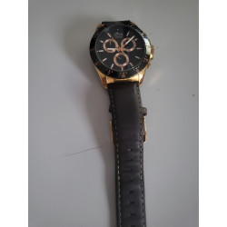 LOTUS Montre bracelet cuir marron cadran noir water resistant 5 ATM (48) — photo 2
