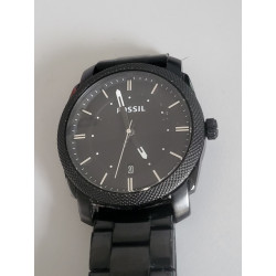 FOSSIL Montre acier noir clip cadran noir water resistant 5 ATM (42) — photo 2