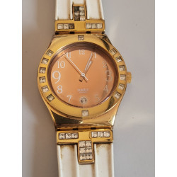 SWATCH IRONY Montre femme bracelet silicone cadran doré water resistant (27) — photo 2