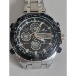 CASIO Montre bracelet acier clip cadran noir water resistant 10 ATM (21) — photo 2