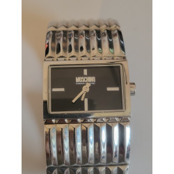 MOSCHINO Montre femme bracelet acier clip cadran noir water resistant 3 ATM (26) — photo 2