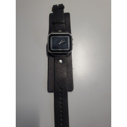 FOSSIL Montre bracelet cuir noir sans boucle cadran noir (49) — photo 2