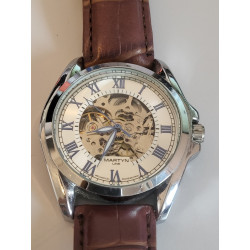 MARTYN Montre automatic Edition limitée bracelet cuir cadran transparent (31) — photo 2