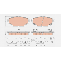 TRW GDB3611 Kit de plaquettes de frein, frein à disque pour MITSUBISHI