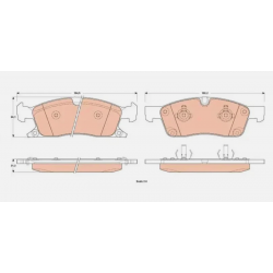 Plaquettes de frein GDB4604 TRW pour JEEP GRAND CHEROKEE IV GRAND CHEROKEE VAN